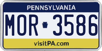 PA license plate MOR3586