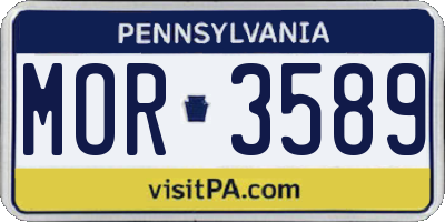 PA license plate MOR3589