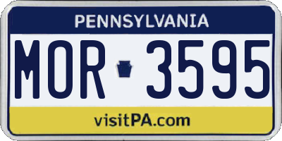 PA license plate MOR3595