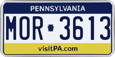 PA license plate MOR3613