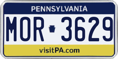 PA license plate MOR3629