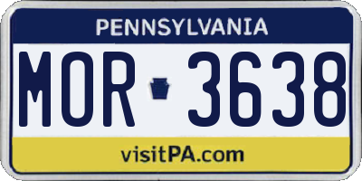 PA license plate MOR3638