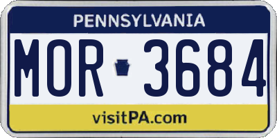 PA license plate MOR3684