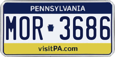 PA license plate MOR3686