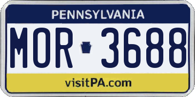 PA license plate MOR3688