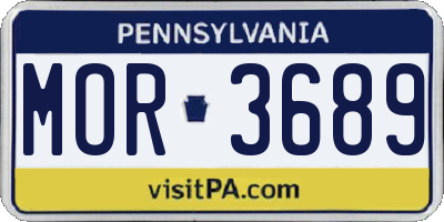 PA license plate MOR3689