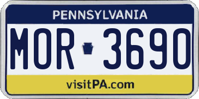 PA license plate MOR3690