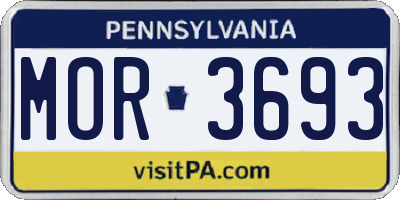 PA license plate MOR3693