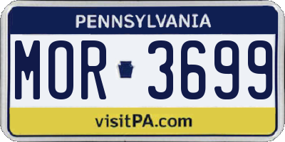 PA license plate MOR3699