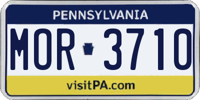 PA license plate MOR3710