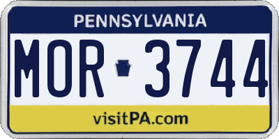 PA license plate MOR3744