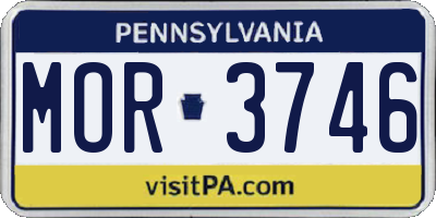 PA license plate MOR3746