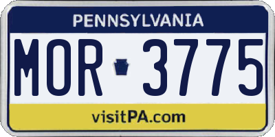 PA license plate MOR3775