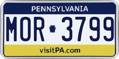 PA license plate MOR3799
