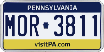 PA license plate MOR3811