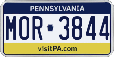 PA license plate MOR3844
