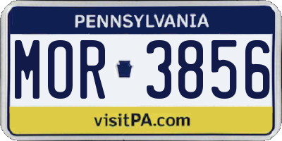 PA license plate MOR3856