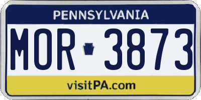PA license plate MOR3873