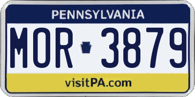 PA license plate MOR3879