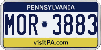 PA license plate MOR3883
