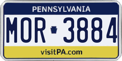 PA license plate MOR3884