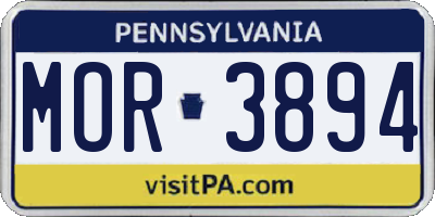 PA license plate MOR3894