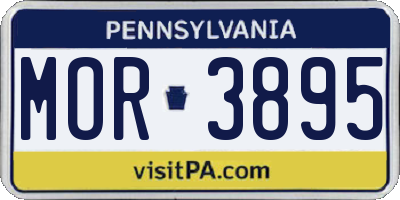 PA license plate MOR3895