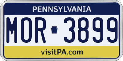 PA license plate MOR3899