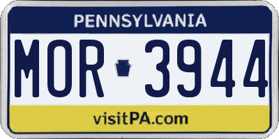 PA license plate MOR3944
