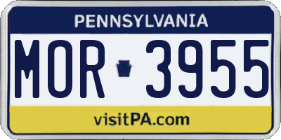 PA license plate MOR3955