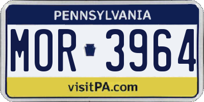 PA license plate MOR3964