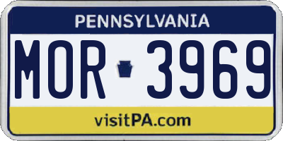 PA license plate MOR3969