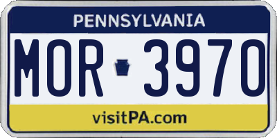 PA license plate MOR3970
