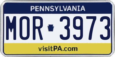 PA license plate MOR3973