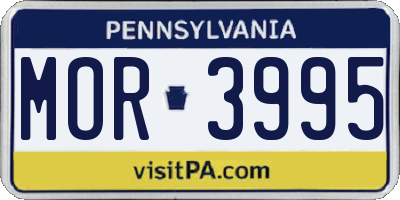 PA license plate MOR3995