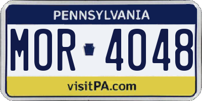 PA license plate MOR4048