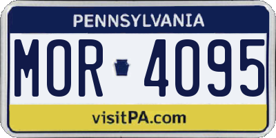 PA license plate MOR4095