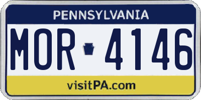 PA license plate MOR4146