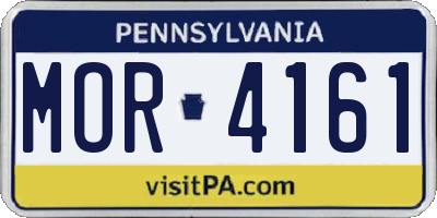 PA license plate MOR4161