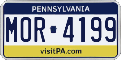 PA license plate MOR4199