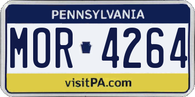 PA license plate MOR4264