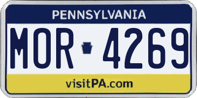 PA license plate MOR4269