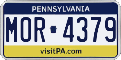 PA license plate MOR4379