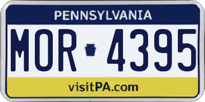 PA license plate MOR4395