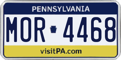 PA license plate MOR4468