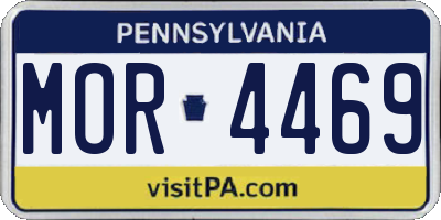 PA license plate MOR4469