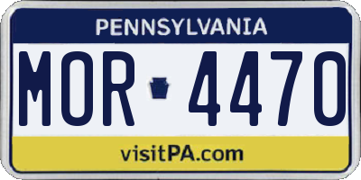 PA license plate MOR4470