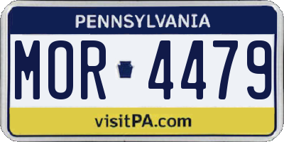 PA license plate MOR4479