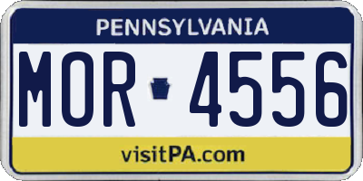 PA license plate MOR4556