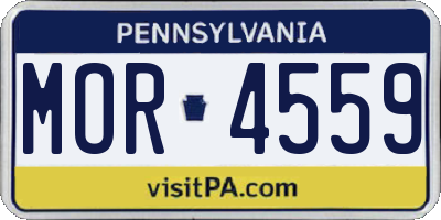 PA license plate MOR4559
